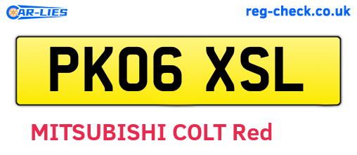 PK06XSL are the vehicle registration plates.