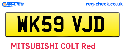 WK59VJD are the vehicle registration plates.