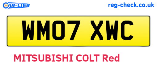 WM07XWC are the vehicle registration plates.