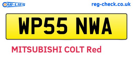 WP55NWA are the vehicle registration plates.