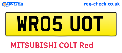 WR05UOT are the vehicle registration plates.