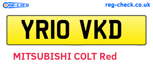 YR10VKD are the vehicle registration plates.