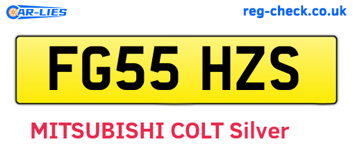 FG55HZS are the vehicle registration plates.