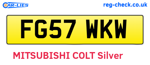 FG57WKW are the vehicle registration plates.