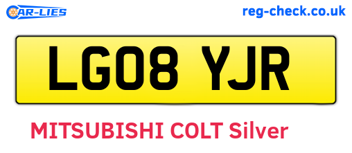 LG08YJR are the vehicle registration plates.