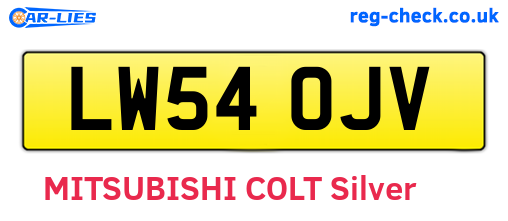 LW54OJV are the vehicle registration plates.