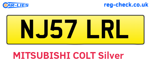 NJ57LRL are the vehicle registration plates.