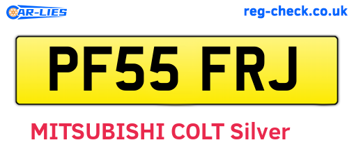 PF55FRJ are the vehicle registration plates.