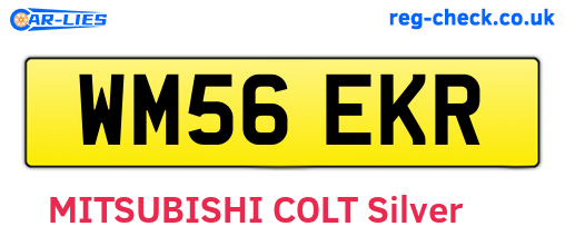 WM56EKR are the vehicle registration plates.