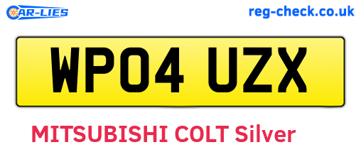 WP04UZX are the vehicle registration plates.