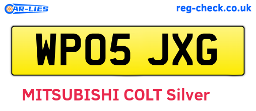 WP05JXG are the vehicle registration plates.