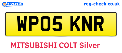 WP05KNR are the vehicle registration plates.