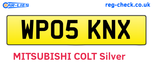 WP05KNX are the vehicle registration plates.