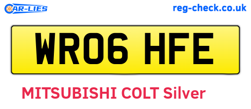 WR06HFE are the vehicle registration plates.