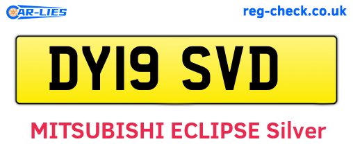 DY19SVD are the vehicle registration plates.