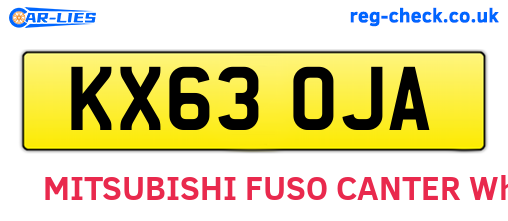 KX63OJA are the vehicle registration plates.