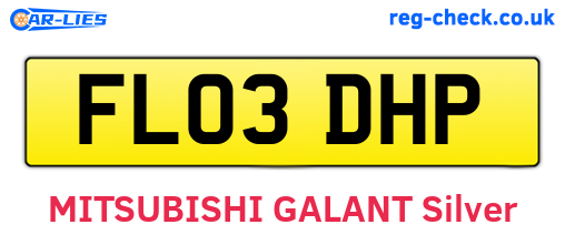 FL03DHP are the vehicle registration plates.