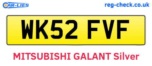 WK52FVF are the vehicle registration plates.