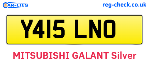 Y415LNO are the vehicle registration plates.