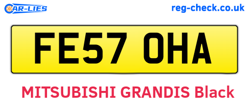 FE57OHA are the vehicle registration plates.