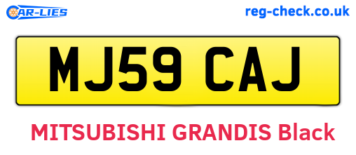 MJ59CAJ are the vehicle registration plates.