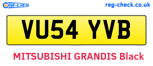 VU54YVB are the vehicle registration plates.