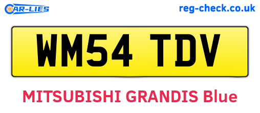 WM54TDV are the vehicle registration plates.