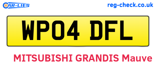WP04DFL are the vehicle registration plates.