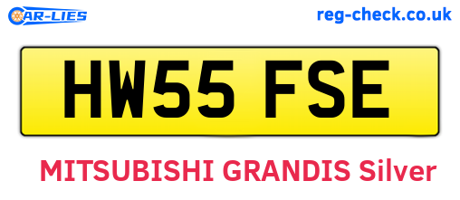 HW55FSE are the vehicle registration plates.