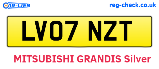 LV07NZT are the vehicle registration plates.