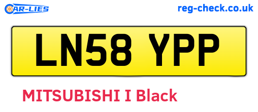 LN58YPP are the vehicle registration plates.