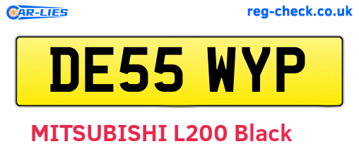 DE55WYP are the vehicle registration plates.