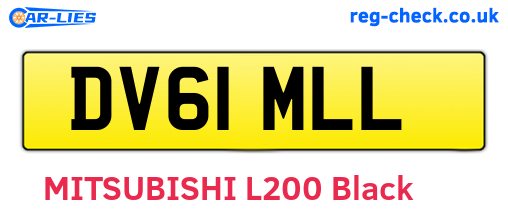 DV61MLL are the vehicle registration plates.