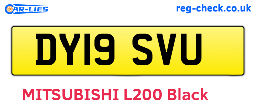 DY19SVU are the vehicle registration plates.