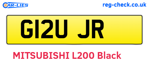 G12UJR are the vehicle registration plates.