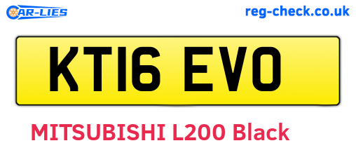 KT16EVO are the vehicle registration plates.