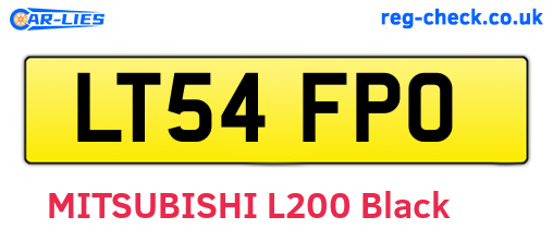 LT54FPO are the vehicle registration plates.