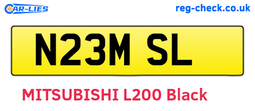 N23MSL are the vehicle registration plates.