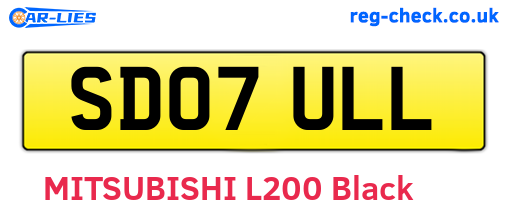 SD07ULL are the vehicle registration plates.