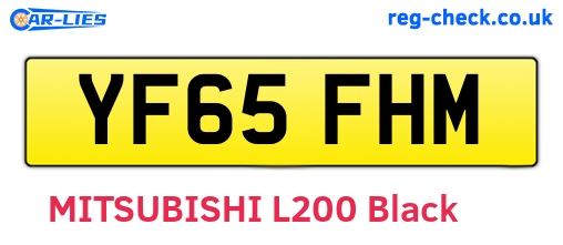 YF65FHM are the vehicle registration plates.