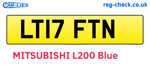 LT17FTN are the vehicle registration plates.