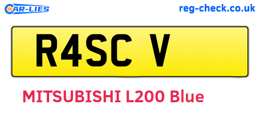 R4SCV are the vehicle registration plates.