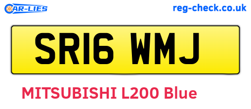 SR16WMJ are the vehicle registration plates.