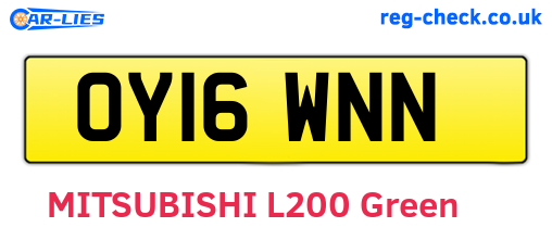 OY16WNN are the vehicle registration plates.