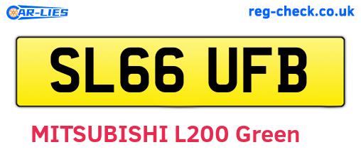 SL66UFB are the vehicle registration plates.