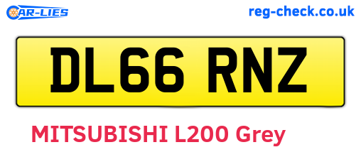 DL66RNZ are the vehicle registration plates.