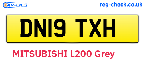 DN19TXH are the vehicle registration plates.