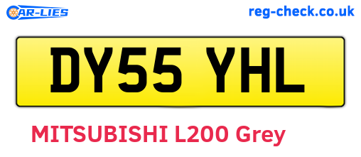 DY55YHL are the vehicle registration plates.