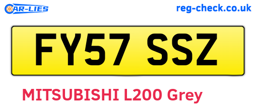 FY57SSZ are the vehicle registration plates.