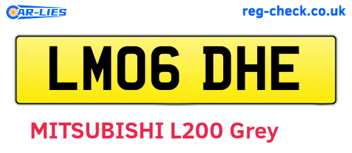 LM06DHE are the vehicle registration plates.